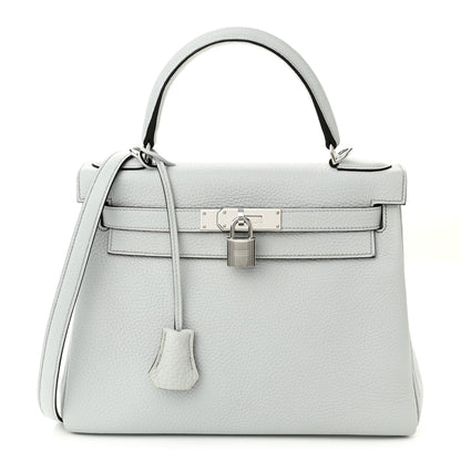 Hermes Togo Kelly Retourne 28 Bleu Pale 1 of 10
