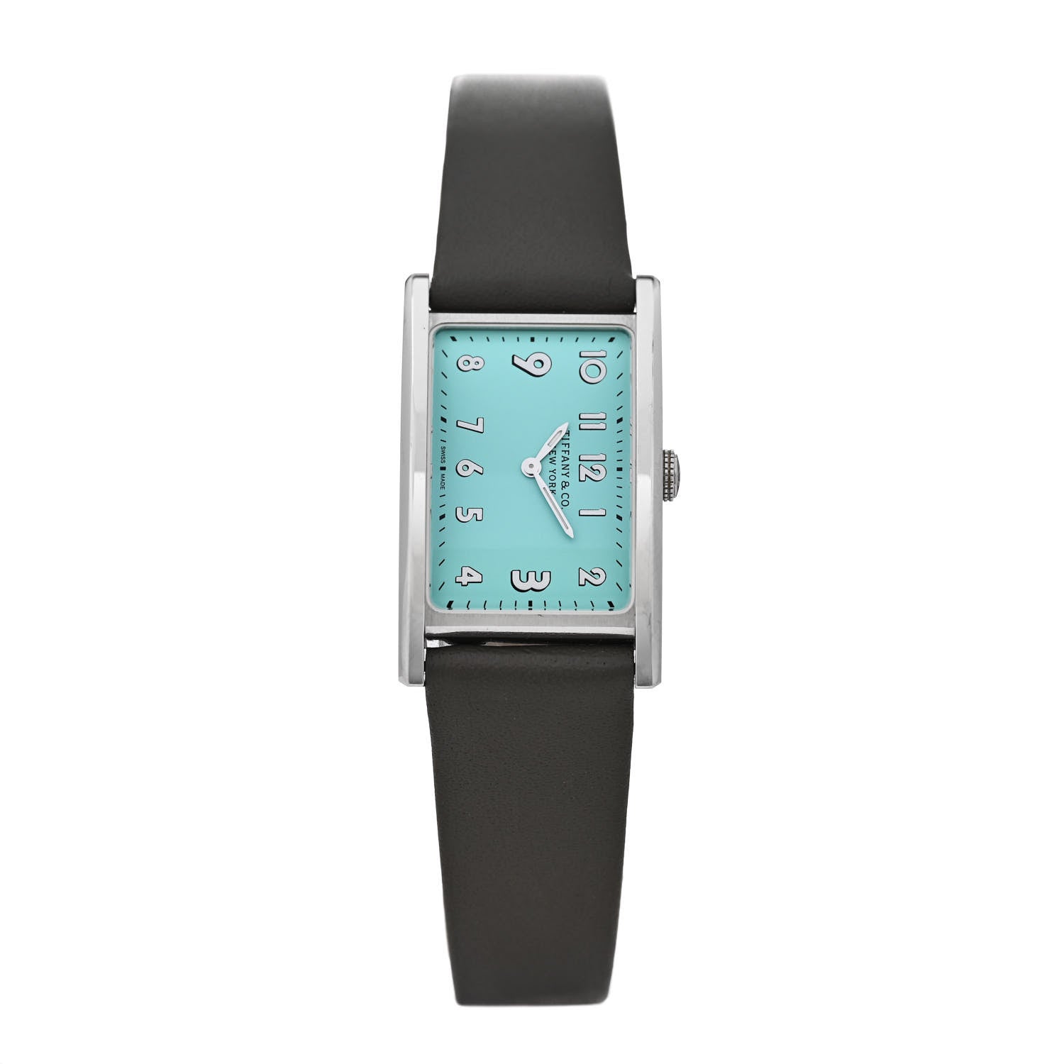 Tiffany Stainless Steel Calfskin 22mm East West Quartz Watch Tiffany Blue 1 of 5