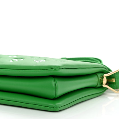 Louis Vuitton Lambskin Embossed Monogram LV Match Coussin PM Green White 10 of 10