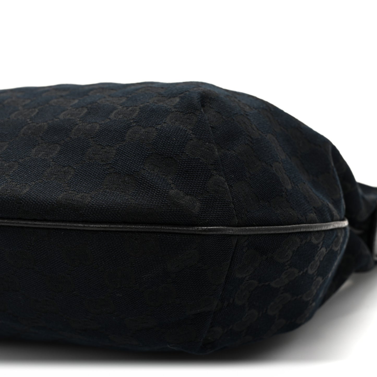 Monogram Web Medium Half Moon Hobo Black