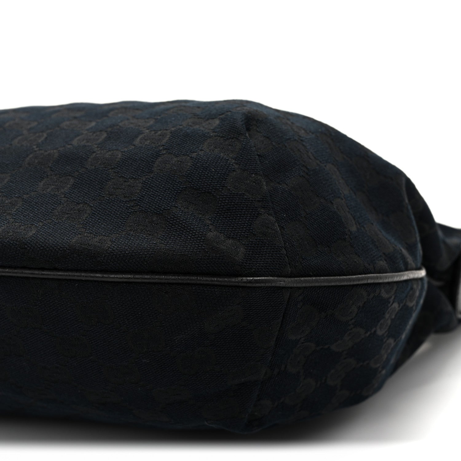 Gucci Monogram Web Medium Half Moon Hobo Black 10 of 10