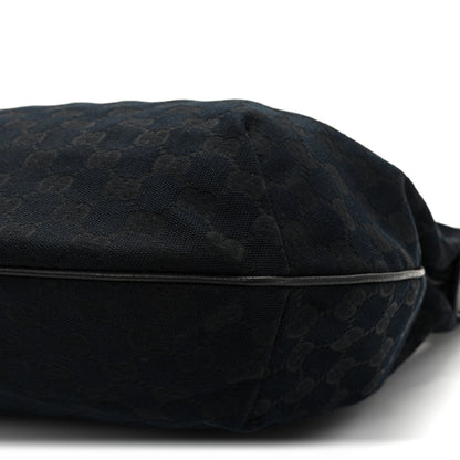 Gucci Monogram Web Medium Half Moon Hobo Black 10 of 10