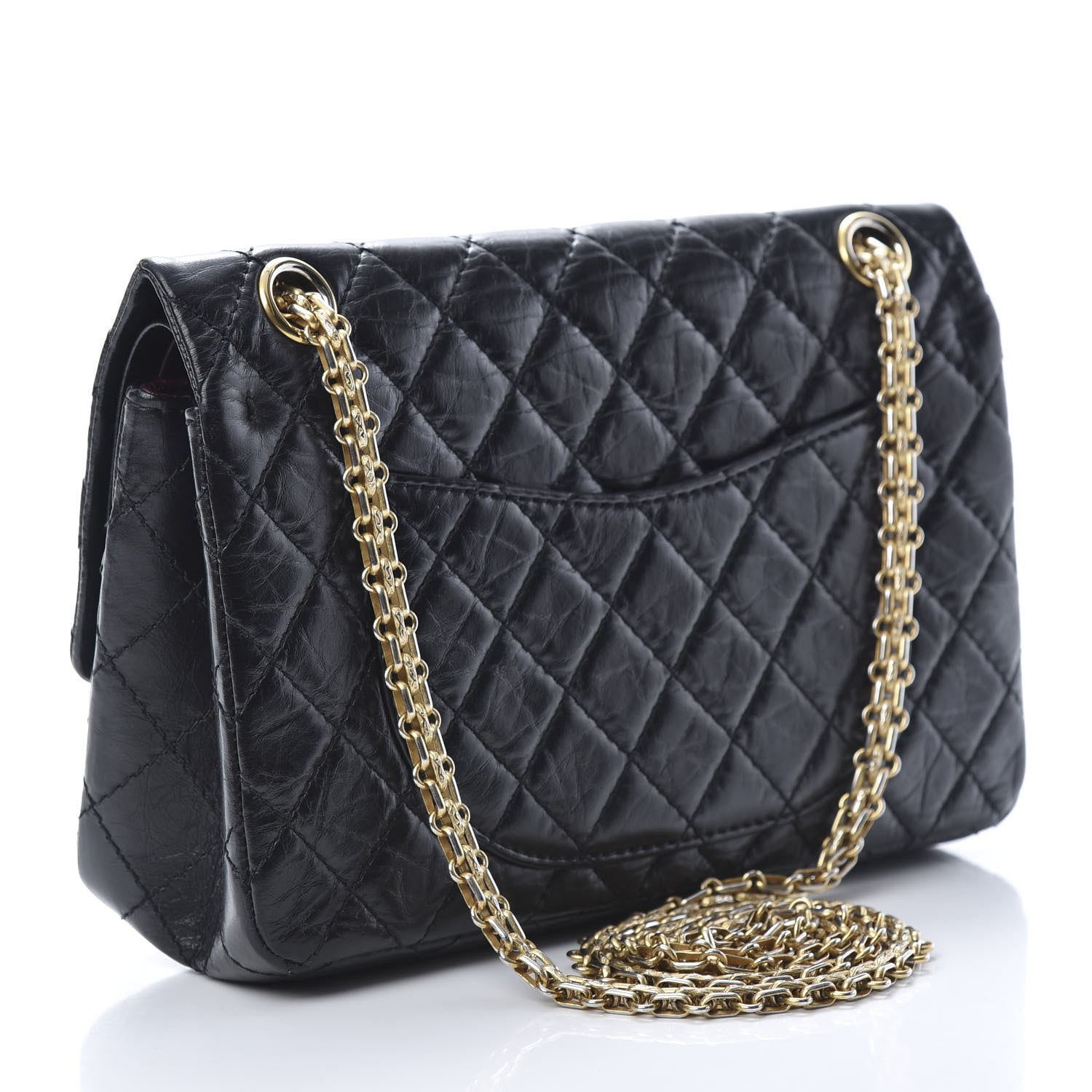 Chanel Aged Calfskin Quilted 2.55 Reissue 225 Flap Black 3 of 14
