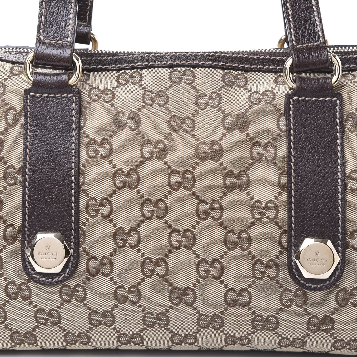 Gucci Monogram Small Charmy Boston Dark Brown 6 of 10