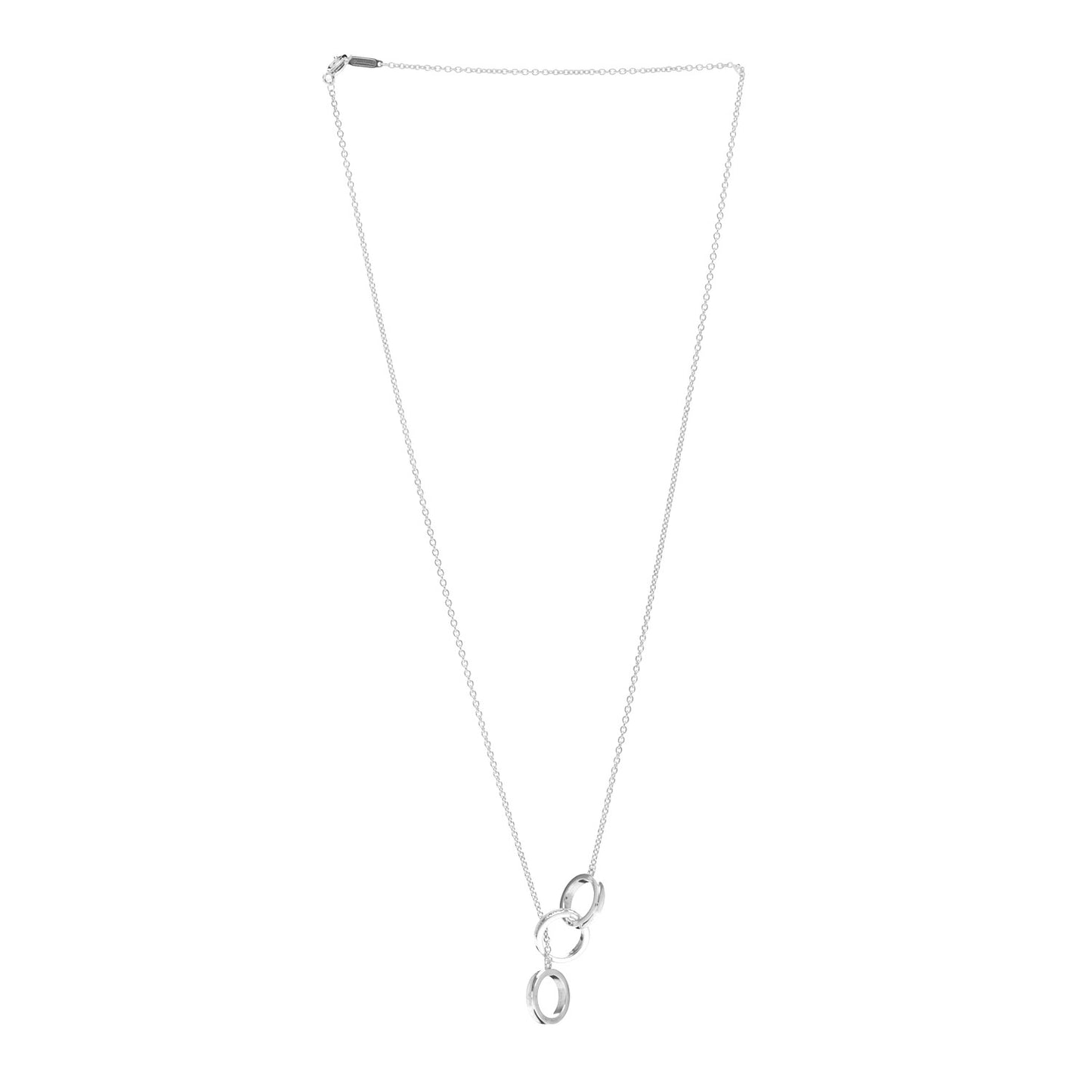 Sterling Silver 1837 Interlocking Circles Lariat Necklace