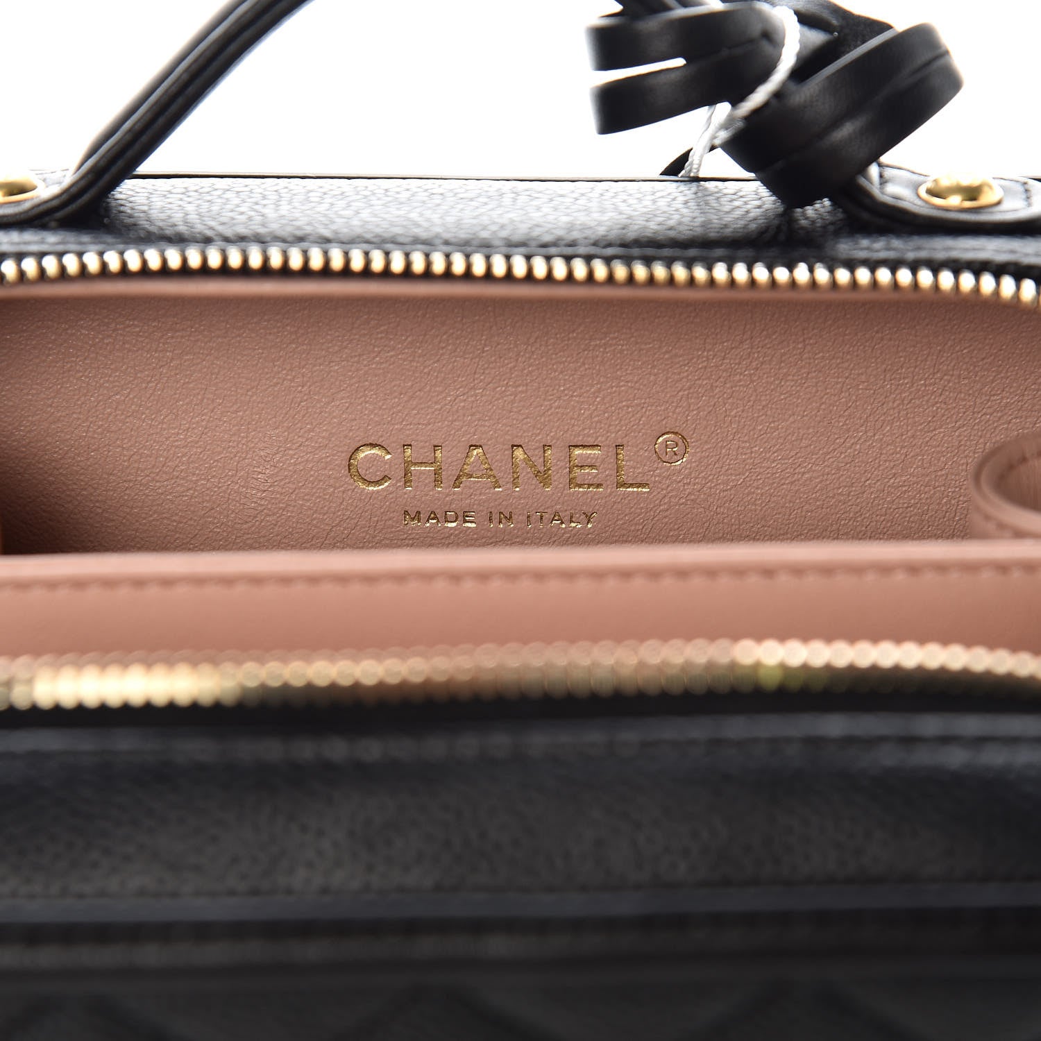 Chanel Caviar Quilted Small CC Filigree Vanity Case Black 6 of 10