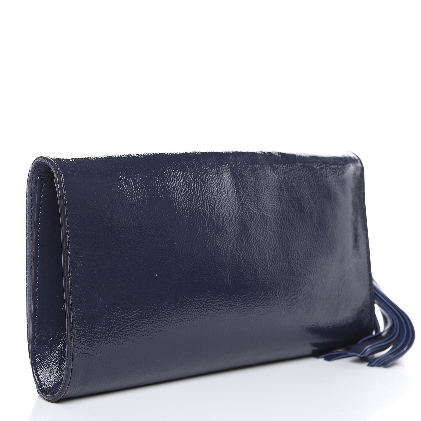 Soft Patent Medium Soho Clutch Uniform Blue