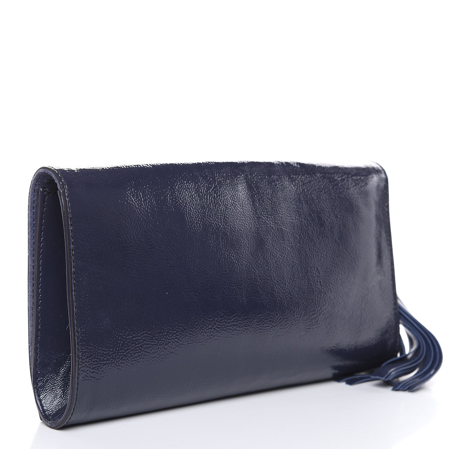 Gucci Soft Patent Medium Soho Clutch Uniform Blue 3 of 10