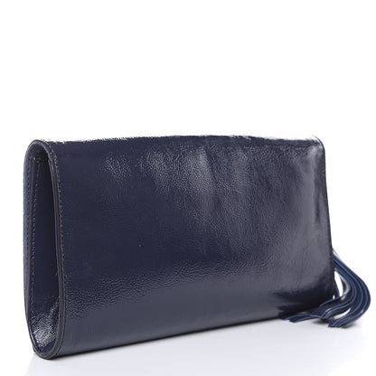 Gucci Soft Patent Medium Soho Clutch Uniform Blue 3 of 10