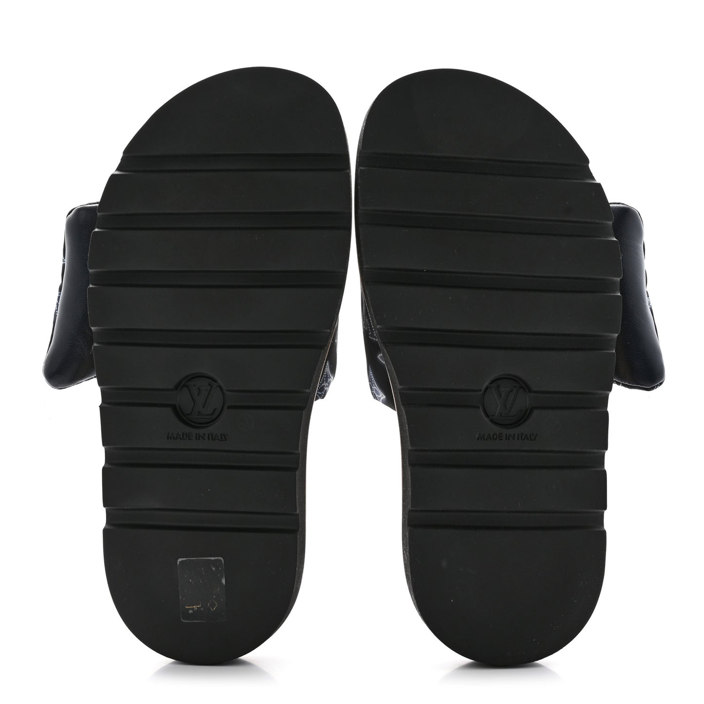Nylon Monogram Womens Pool Pillow Comfort Mules 38 Navy Blue
