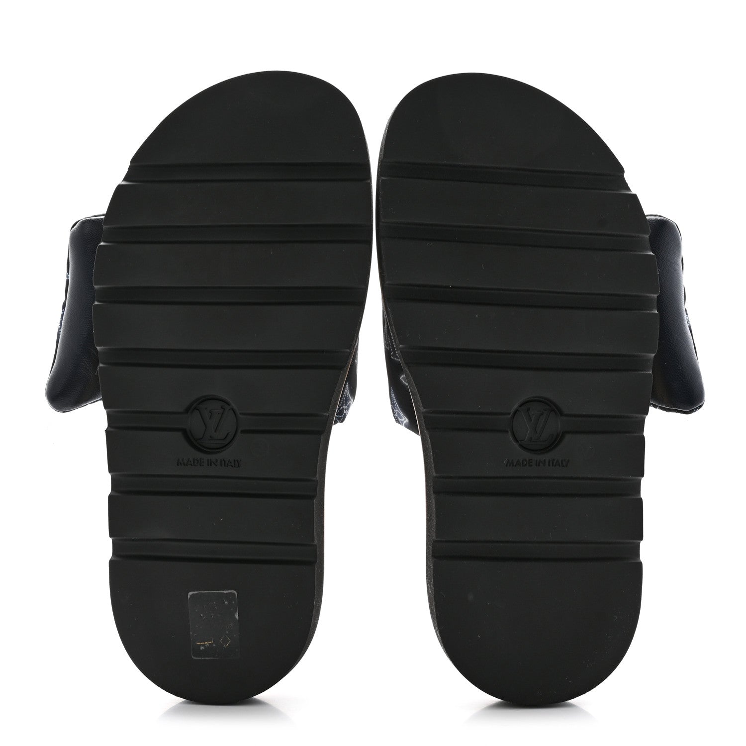 Louis Vuitton Nylon Monogram Womens Pool Pillow Comfort Mules 38 Navy Blue 5 of 9