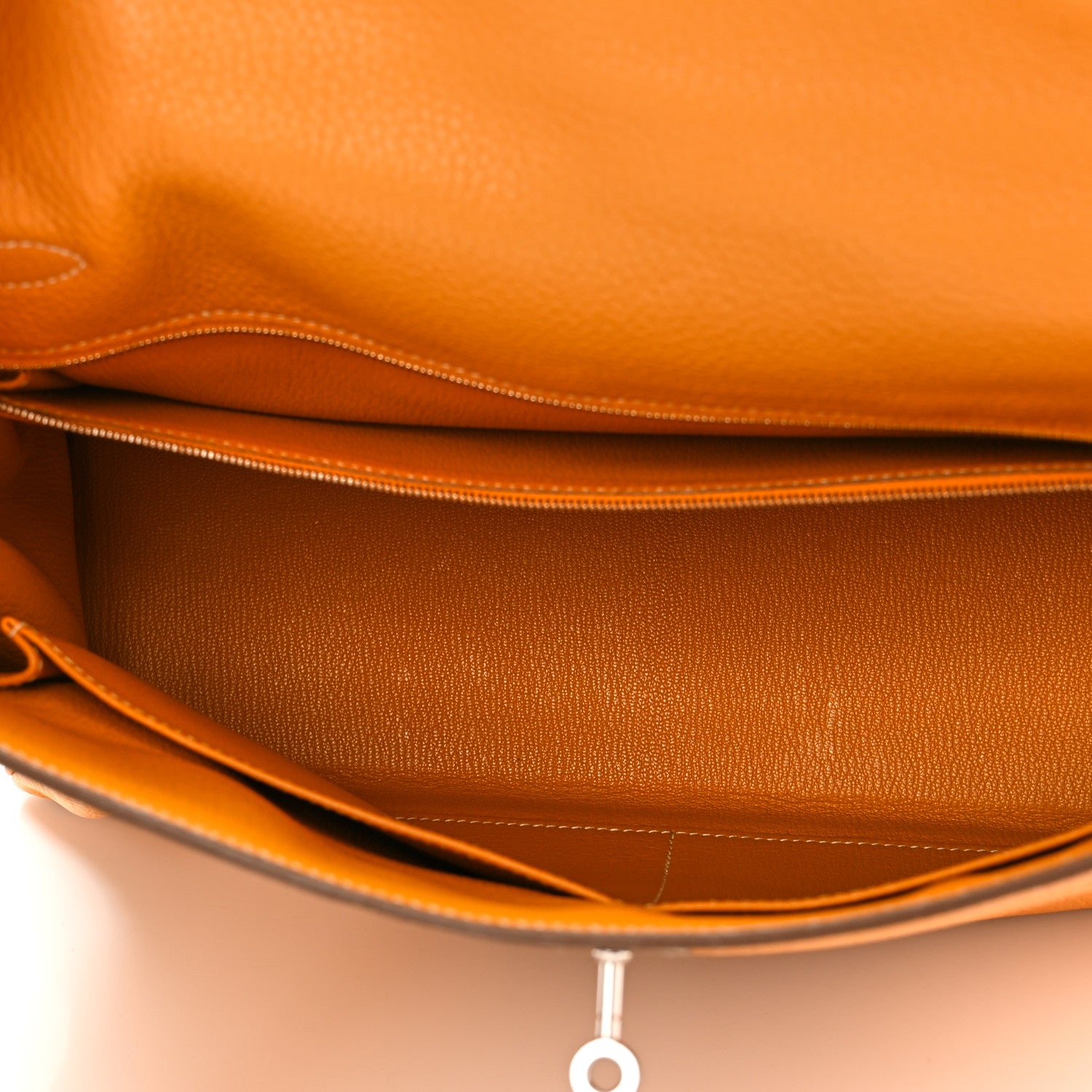 Hermes Taurillon Clemence Kelly Retourne 35 Moutarde Etain 13 of 21