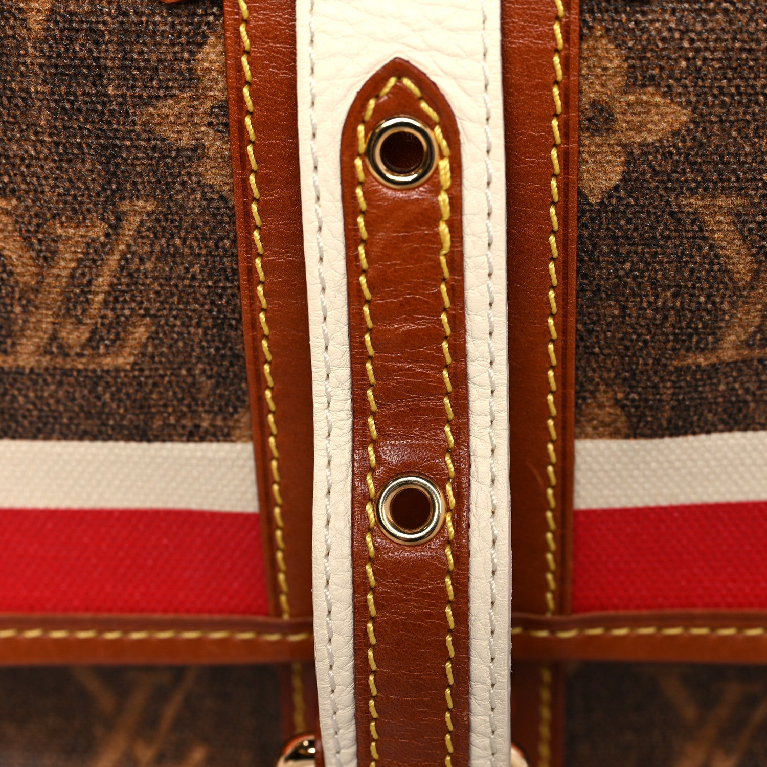 Louis Vuitton Monogram Rayures Tisse Clutch Red 10 of 10