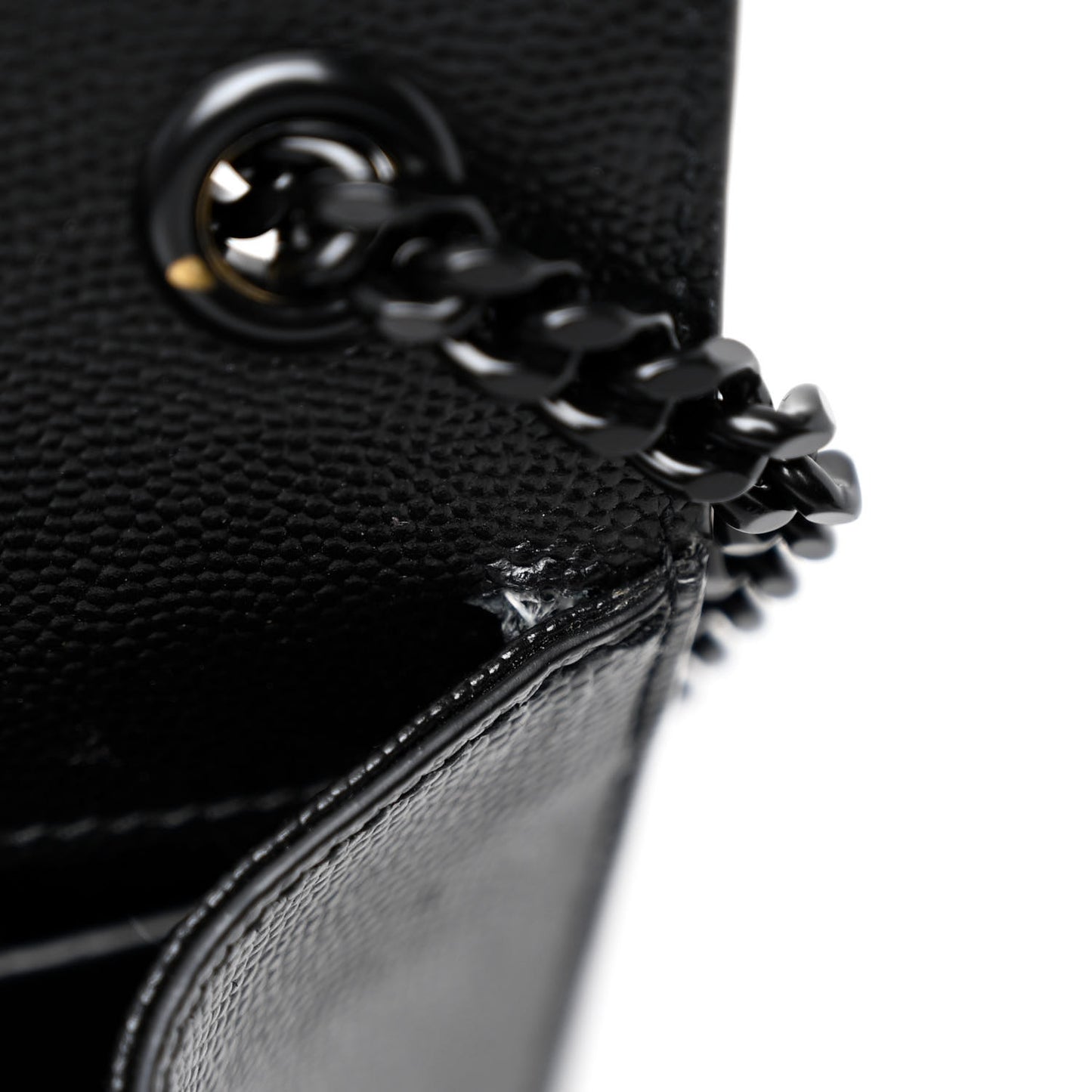 Grain De Poudre Small Monogram Monochrome Kate Satchel Black