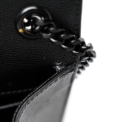 Saint Laurent Grain De Poudre Small Monogram Monochrome Kate Satchel Black 11 of 11