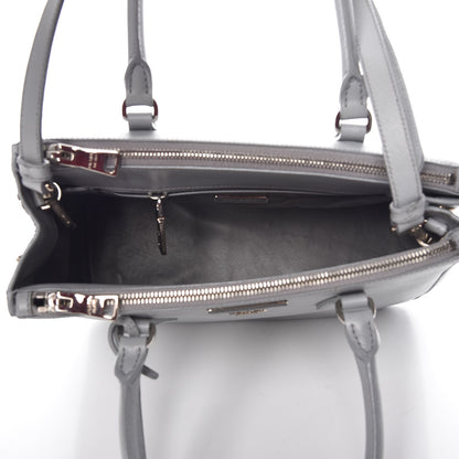 Prada Saffiano Small Galleria Double Zip Tote Granito 5 of 9