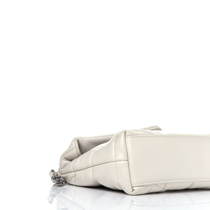 Saint Laurent Lambskin Quilted Toy Loulou Puffer Monogram Chain Satchel Crema Soft 8 of 9