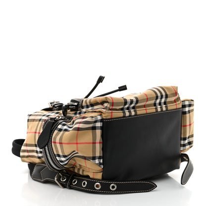 Burberry Nylon Vintage Check Medium Rucksack Backpack Antique Yellow 4 of 13