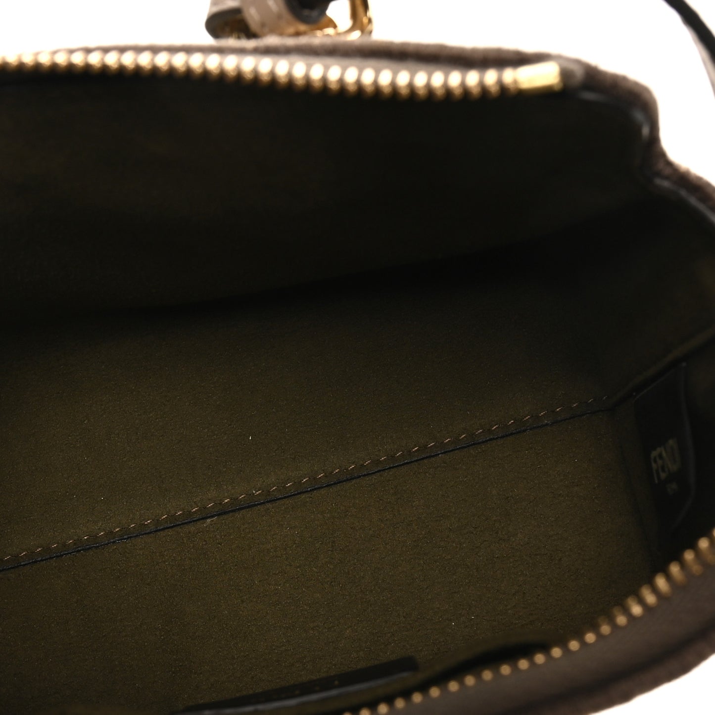 Chenille Vitello King Plexiglass FF Mini By The Way Top Handle Boston Bag Tortora Nuvola