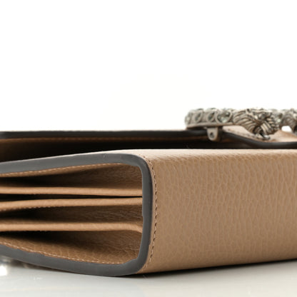 Gucci Dollar Calfskin Crystal Mini Dionysus Chain Wallet Natural Tan Black Diamond 8 of 9
