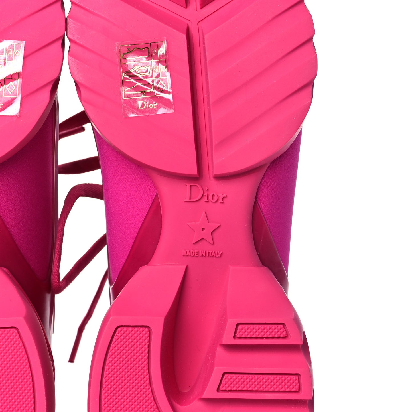 Neoprene Rubber Womens D-Connect Sneakers 37.5 Fuchsia