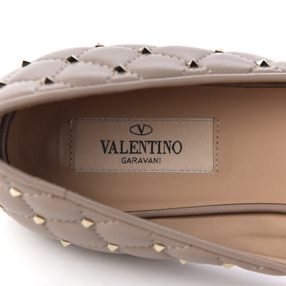Valentino Garavani Nappa Rockstud Spike Ballerina Flats 38 Poudre 7 of 9