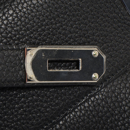 Hermes Taurillon Clemence Shoulder Kelly 40 Black 24 of 26