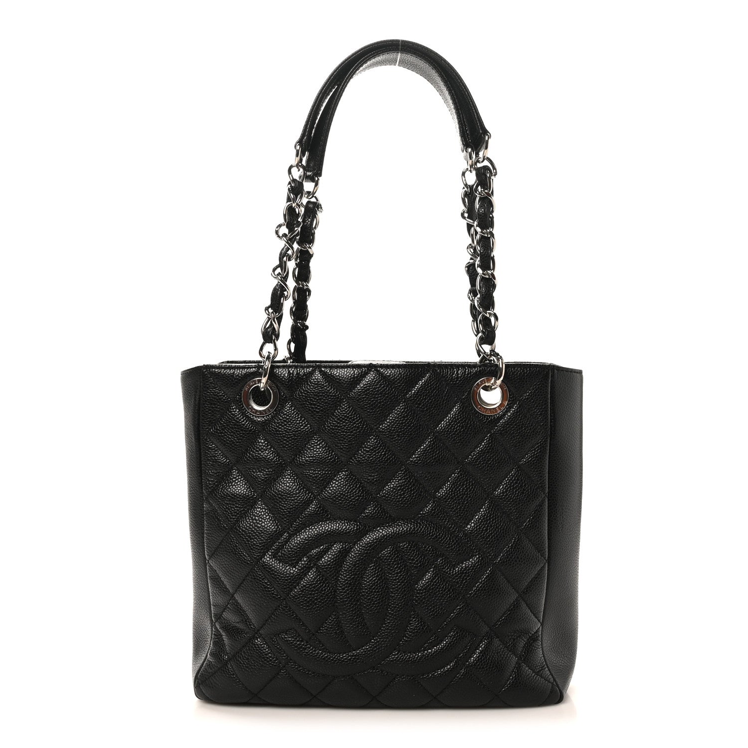 Chanel Caviar Quilted Petit Shopping Tote PST Black 1 of 10