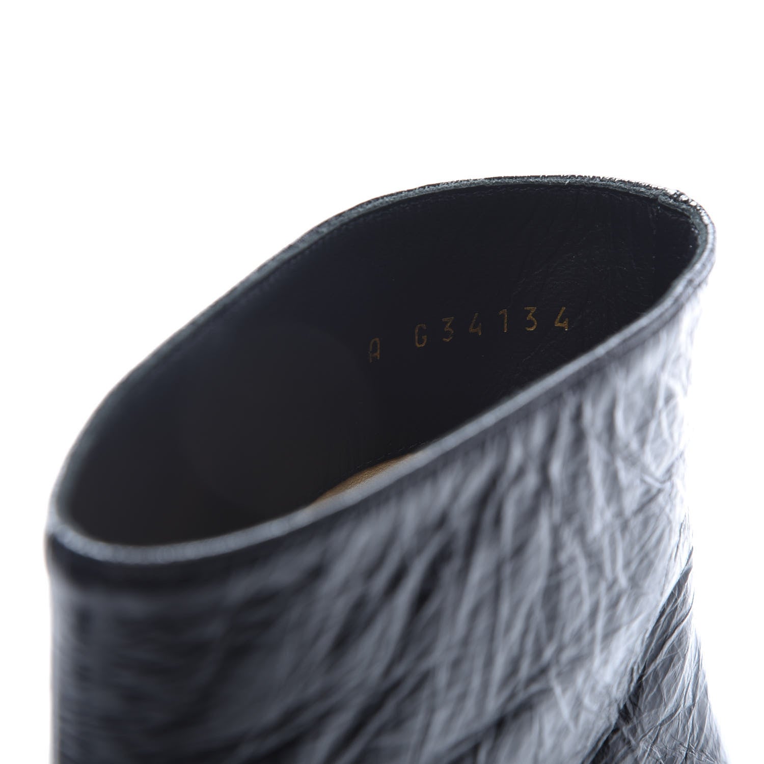 Chanel Crumpled Calfskin Satin Cap Toe Short Ankle Boots 37 Black 8 of 9
