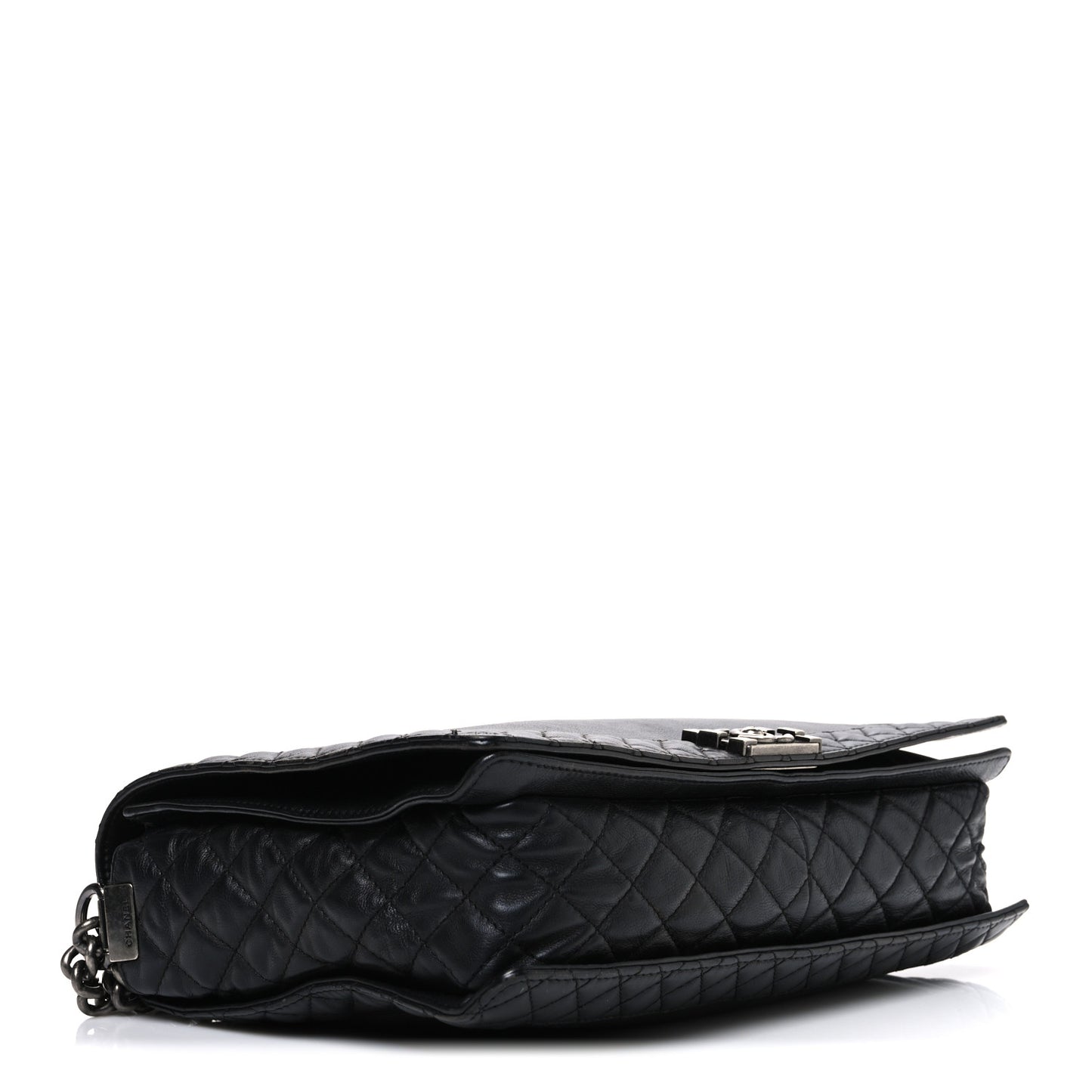 Calfskin Large Boy Reverso Flap Black