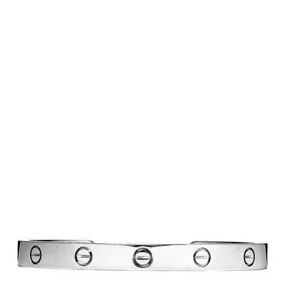 Cartier 18K White Gold LOVE Cuff Bracelet 17 1 of 4
