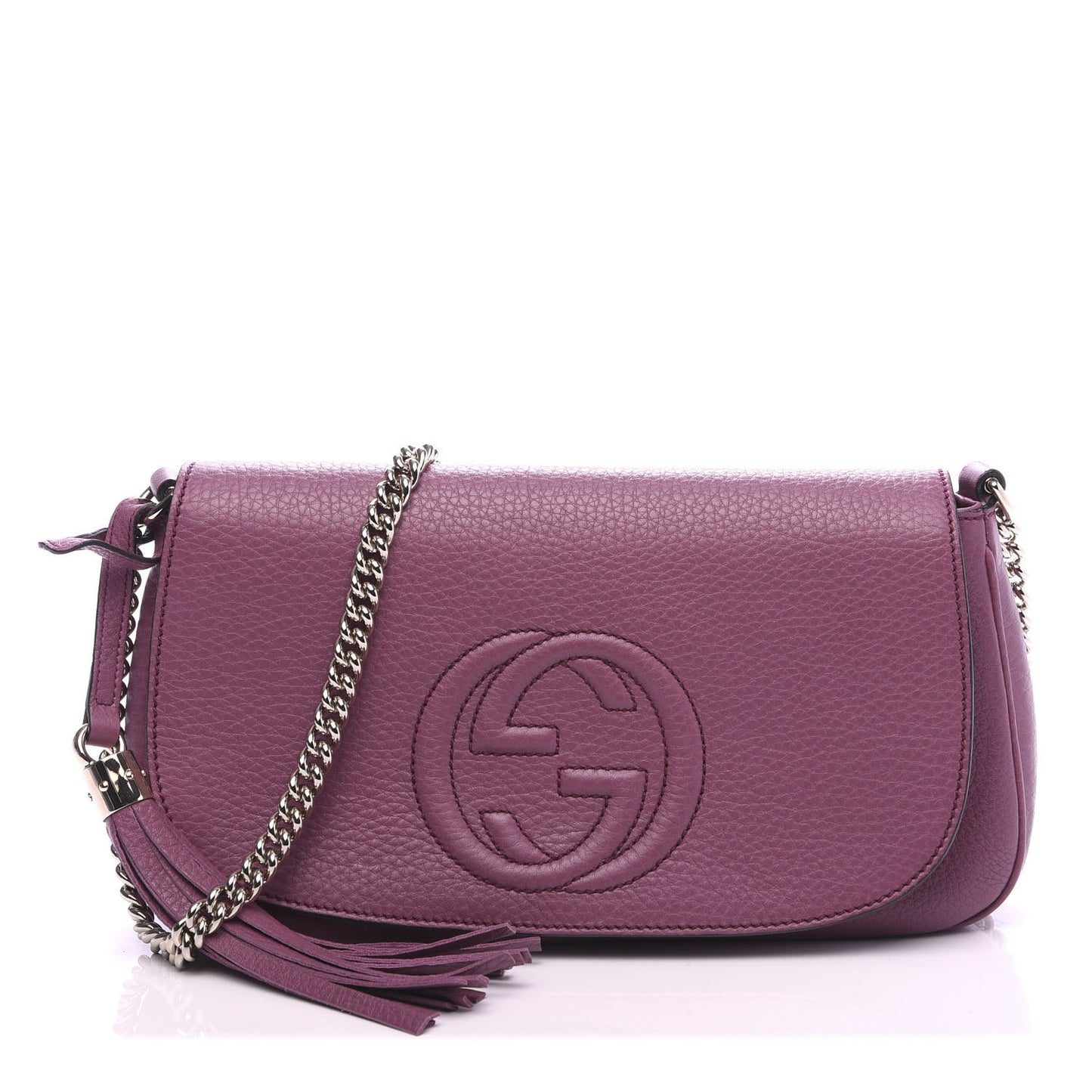 Pebbled Calfskin Medium Soho Flap Crossbody Peonia Flower