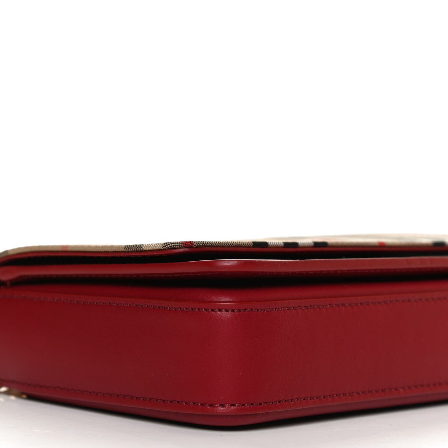 Calfskin Vintage Check Hayes Crossbody Parade Red