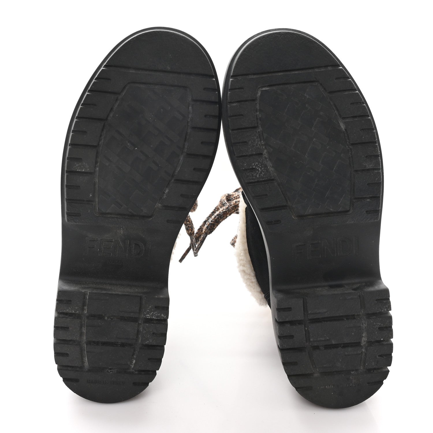 Fendi Sheepskin Suede Apres Chic Boots 38 Black 6 of 9