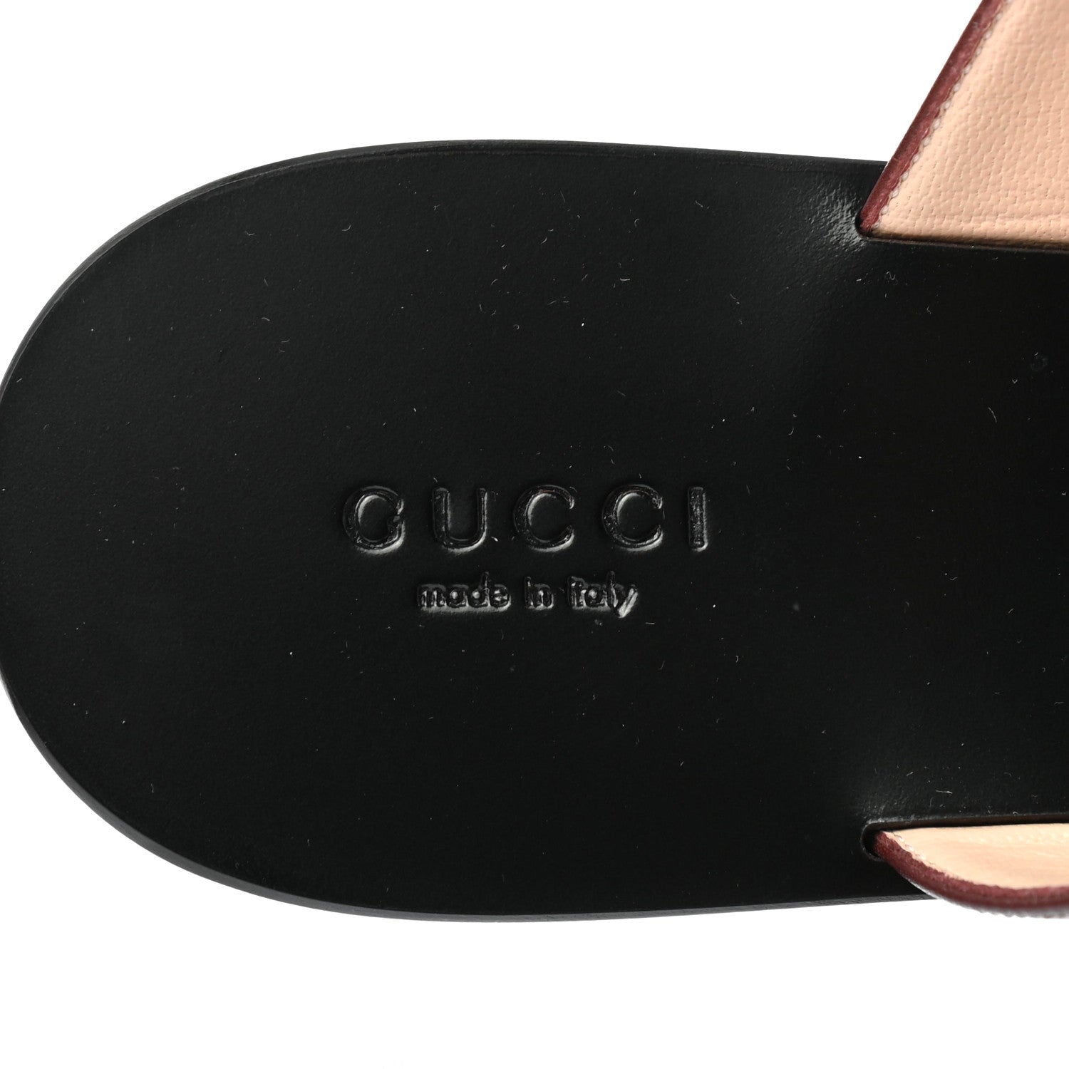Gucci Calfskin GG Marmont Thong Sandals 38.5 Vintage Bordeaux 7 of 7