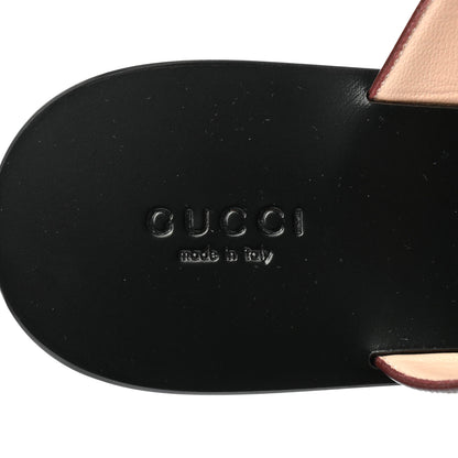 Gucci Calfskin GG Marmont Thong Sandals 38.5 Vintage Bordeaux 7 of 7