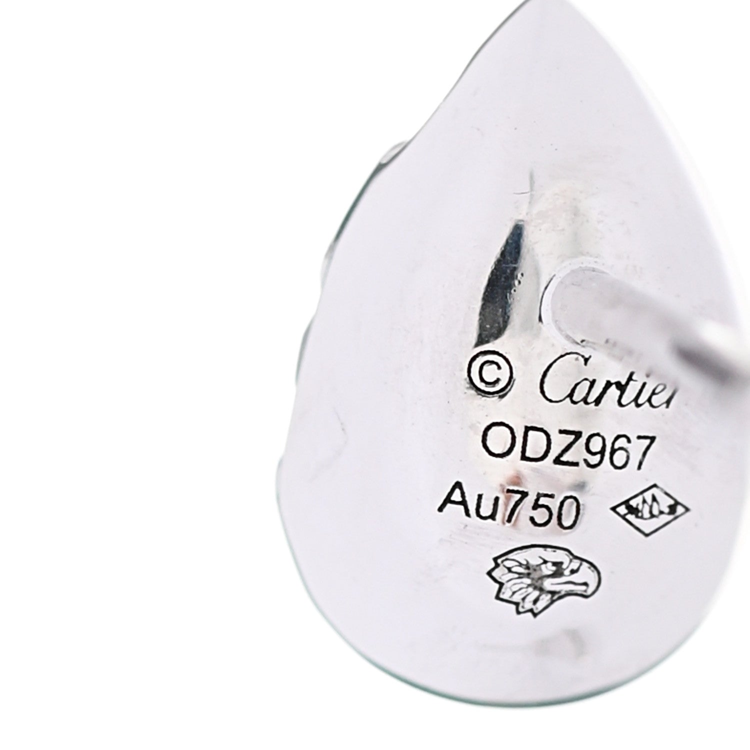 Cartier 18K White Gold Diamond Etincelle De Cartier Earrings 4 of 6