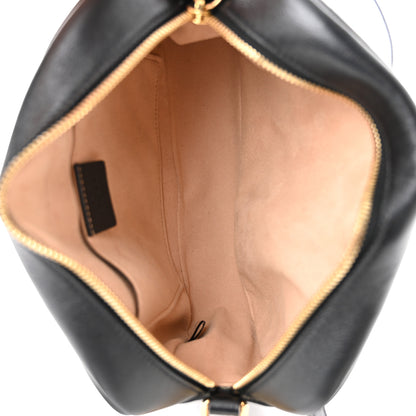 Gucci Monogram Matelasse Diagonal Small GG Marmont Chain Shoulder Bag Beige Black 5 of 10