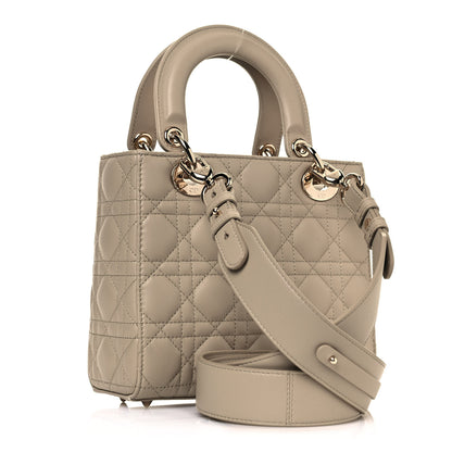 Christian Dior Lambskin Cannage Small My ABCDior Lady Dior Beige 2 of 12