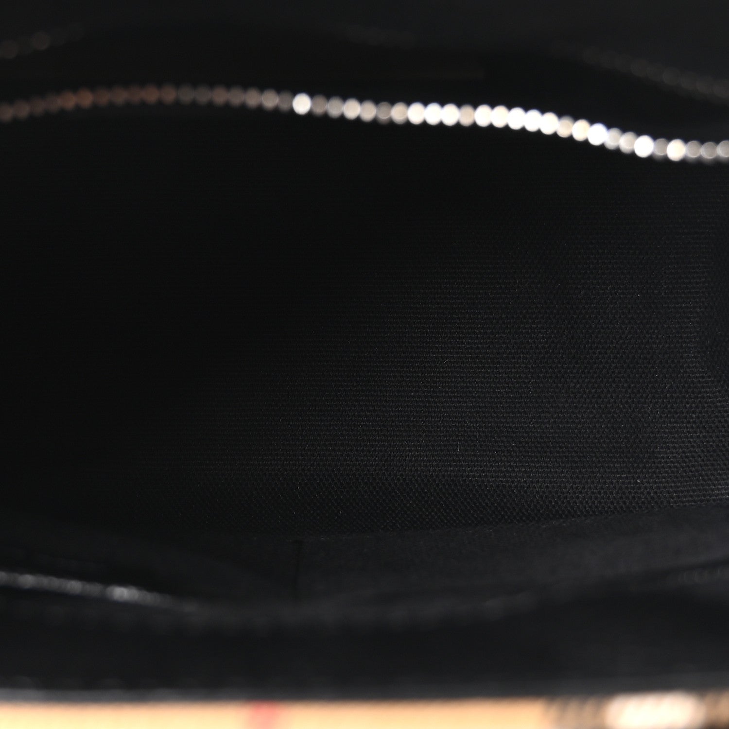 Burberry Goatskin Vintage Check Small Banner Tote Black 5 of 10