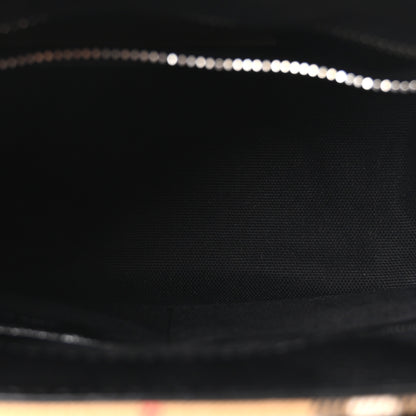 Burberry Goatskin Vintage Check Small Banner Tote Black 5 of 10
