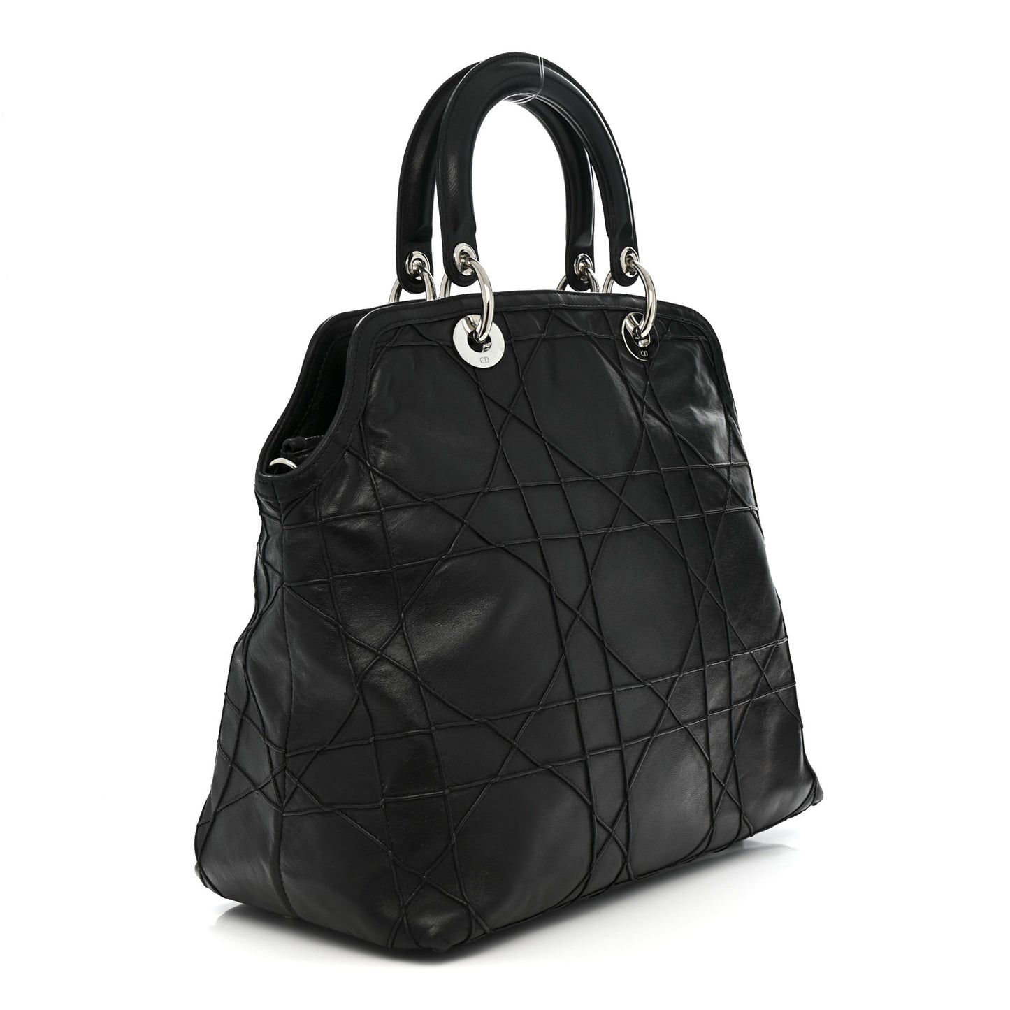 Lambskin Cannage Medium Granville Tote Black