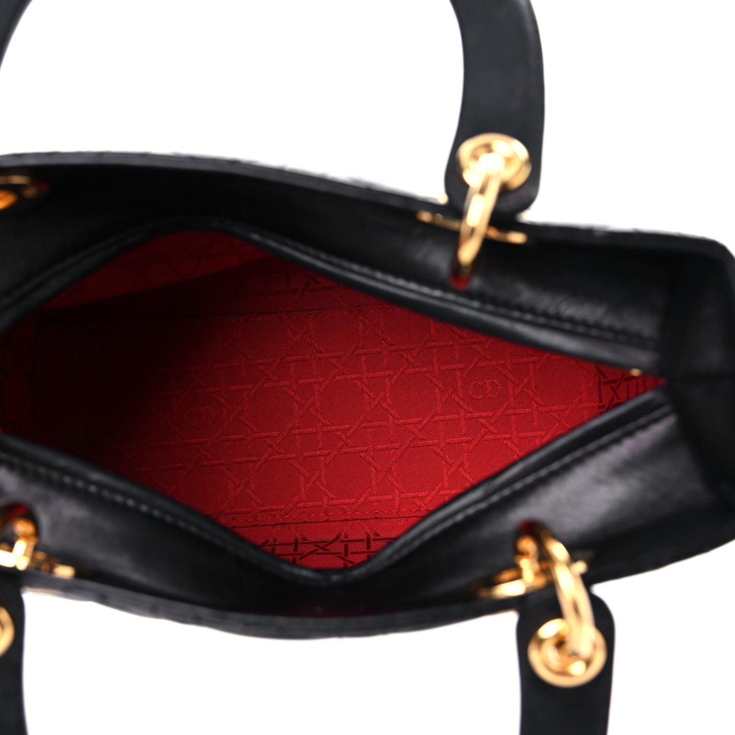 Lambskin Cannage Medium Lady Dior Black