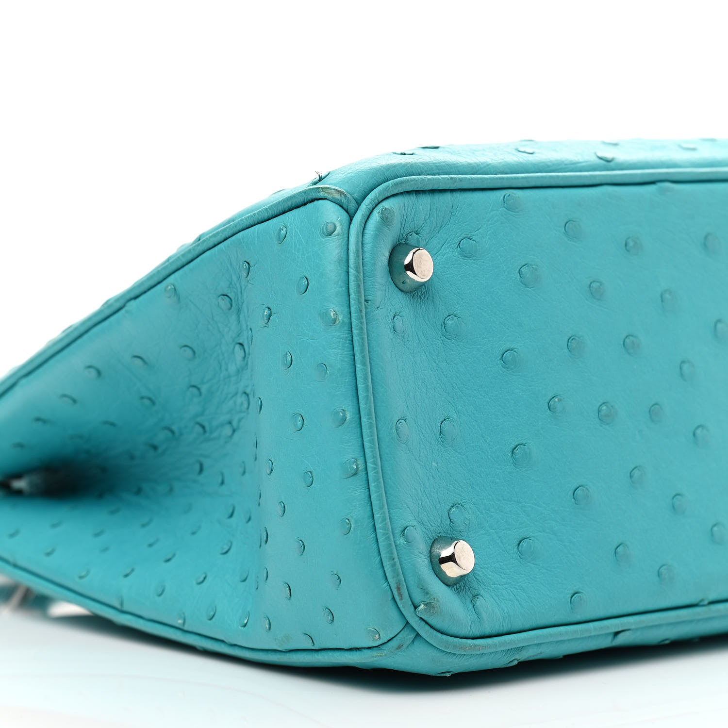 Christian Dior Ostrich Medium Diorissimo Tote Turquoise 12 of 13