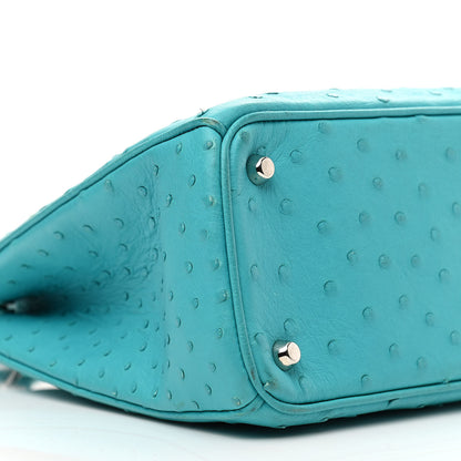 Christian Dior Ostrich Medium Diorissimo Tote Turquoise 12 of 13