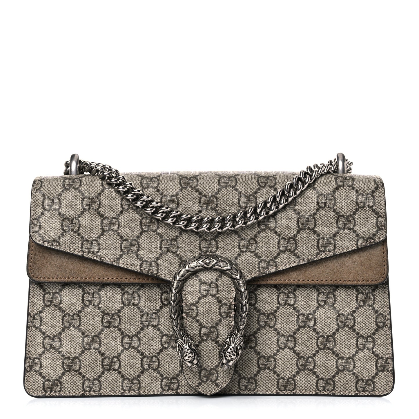 GG Supreme Monogram Small Dionysus Shoulder Bag Taupe