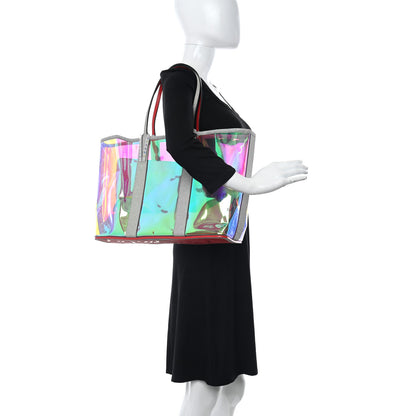 Christian Louboutin PVC Spikes East West Cabata Tote Silver 2 of 11