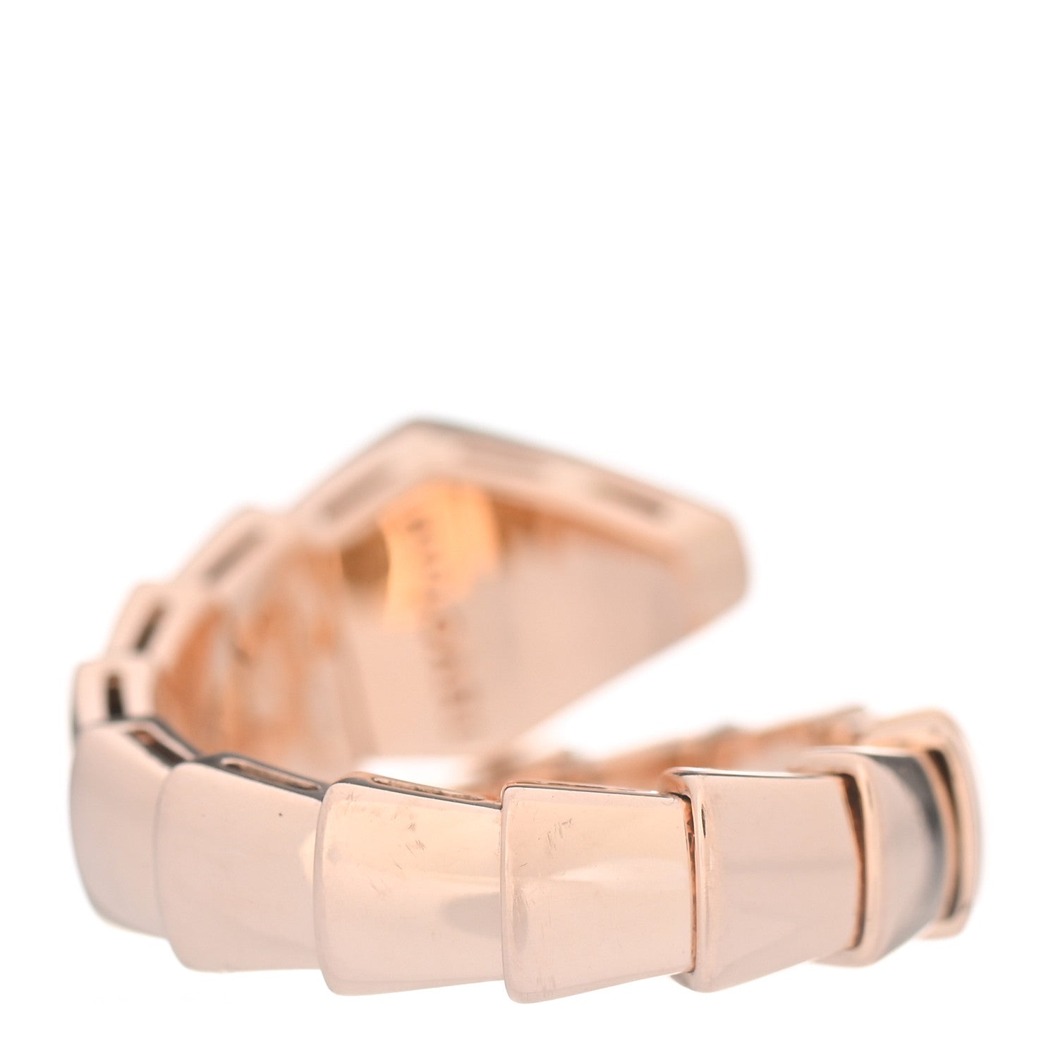 Bulgari 18K Rose Gold Diamond Serpenti Viper Ring S 3 of 6