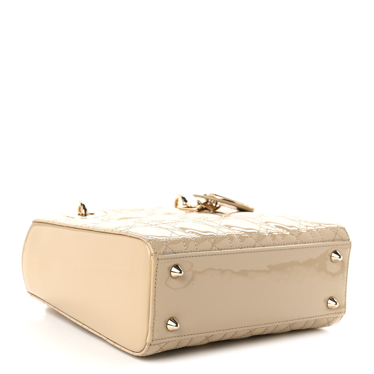 Christian Dior Patent Cannage Small Lady Dior Beige 4 of 10