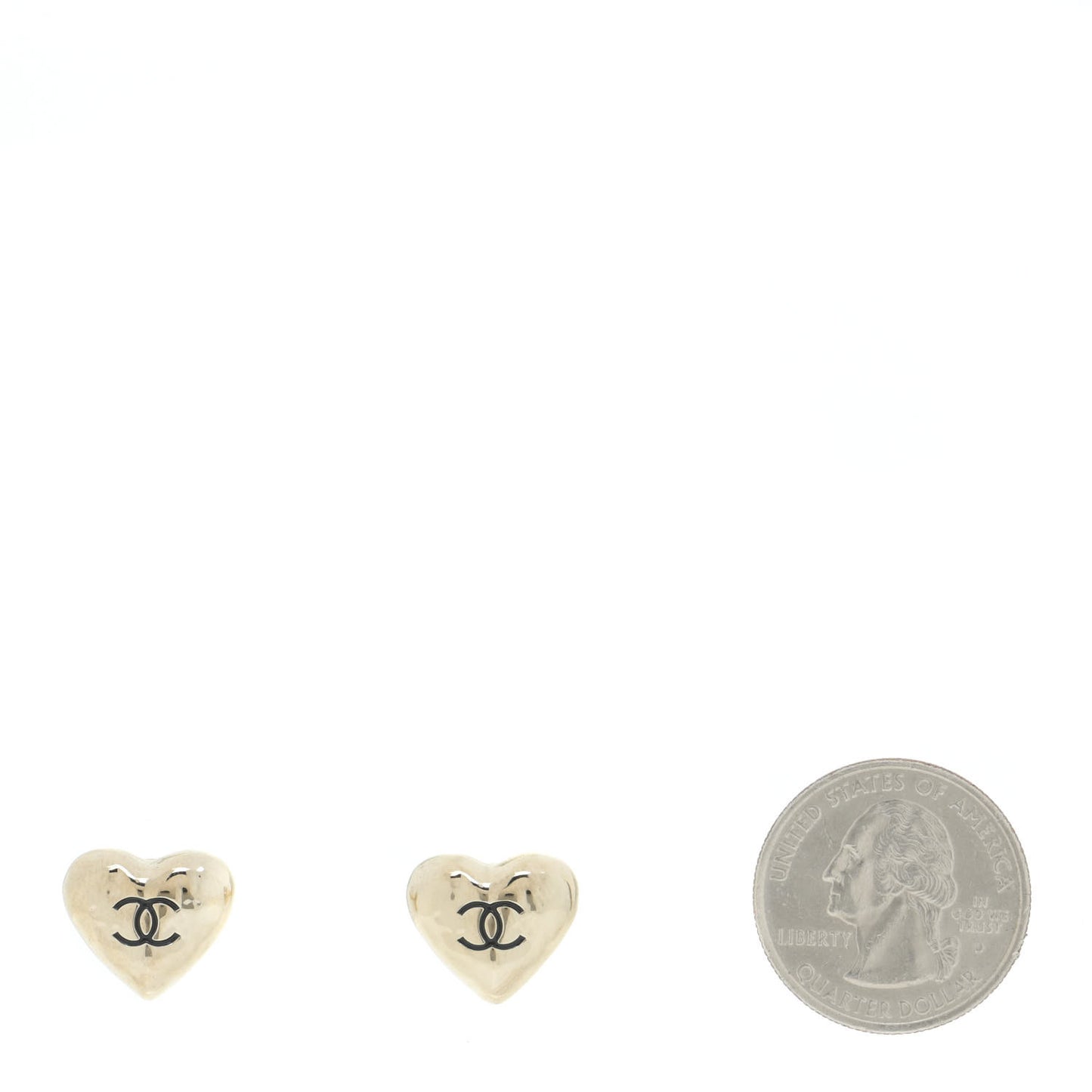CC Heart Earrings Gold